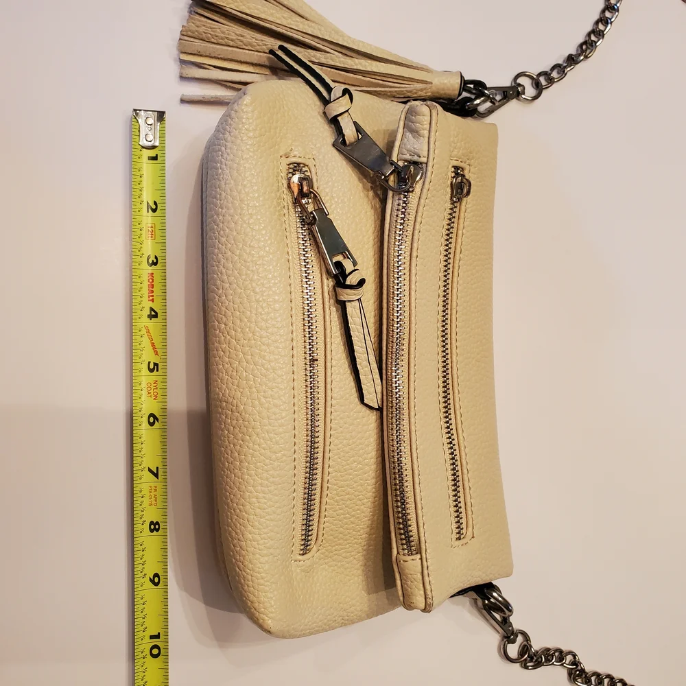 Black Rivet - Cream - Crossbody Bag with Silver Accents - Boho